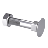 DIN 605 Mu - Flat countersunk square neck bolts (with long square), with hexagon nut DIN 555
