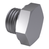 DIN 7604 B - Hexagon head screw plugs; light type, cylindrical thread, form B