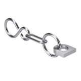DIN 80402-1 D - Locking chains - Assembly, component parts, form D