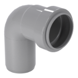EN 1451-1 - Plastics piping systems for soil and waste discharge (low and high temperature) within the building structure - Polypropylene (PP) - Part 1: Elbow with connecting sleeve and spigot end, with little radius