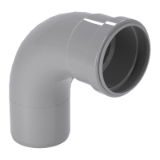 EN 1451-1 - Plastics piping systems for soil and waste discharge (low and high temperature) within the building structure - Polypropylene (PP) - Part 1: Elbow with connecting sleeve and spigot end, with large radius