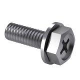 GB 9074.11-88 - Cross recessed hexagon bolts with indentation and plain washer assemblies