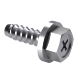 GB 9074.20-88 F - Cross recessed hexagon head tapping screw with indentation and plain washer assemblies, type F