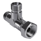 ISO 8434-6 SWRT-B - Swivel run tee connectors, form SWRT, without O-ring