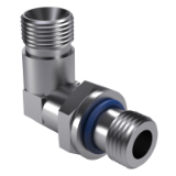 ISO 8434-6 SDE - 90° adjustable stud elbow connectors with ISO 6149-3 adjustable stud end, form SDE