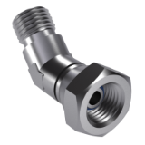 ISO 8434-6 SWE45-A - 45° swivel elbow connectors, form SWE45, with O-ring