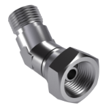 ISO 8434-6 SWE45-B - 45° swivel elbow connectors, form SWE45, without O-ring
