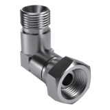 ISO 8434-6 SWE-B - 90° swivel elbow connectors, form SWE, without O-ring