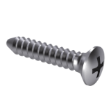 ISO 7051 R-H - Cross recessed raised countersunk oval head tapping screws, form R-H