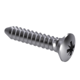 ISO 7051 R-Z - Cross recessed raised countersunk oval head tapping screws, form R-Z