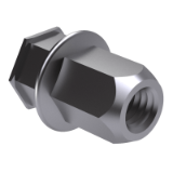 UNI 10447 form 1 - Threaded tubular rivets with laminated wire head and hexagonal shank