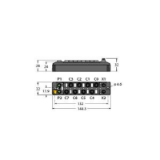 6814020 - Kompaktes Multiprotokoll-I/O-Modul für Ethernet, 8 digitale pnp Eingänge, Eingan
