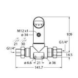 6834066 - Differenzdrucksensor, mit Stromausgang und einem Transistorschaltausgang pnp/npn