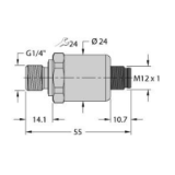 6836014 - Pressure Transmitter, With Voltage Output (3-Wire)
