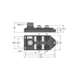 6611901 - Passiver Aktuator-/Sensor-Verteiler M12 x 1, 4-fach, mit M23-Steckverbinder für