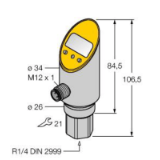 6833550 - Pressure sensor, With Analog Output and PNP/NPN Transistor Switching Output, Out