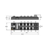 6814005 - Compact multiprotocol I/O module for Ethernet, 16 Digital PNP Inputs