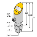 6833159 - Drucksensor (verdrehbar), mit Analogausgang und einem Transistorschaltausgang pn