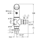 6834136 - Differential Pressure Sensor, 2 PNP/NPN Transistor Switching Outputs